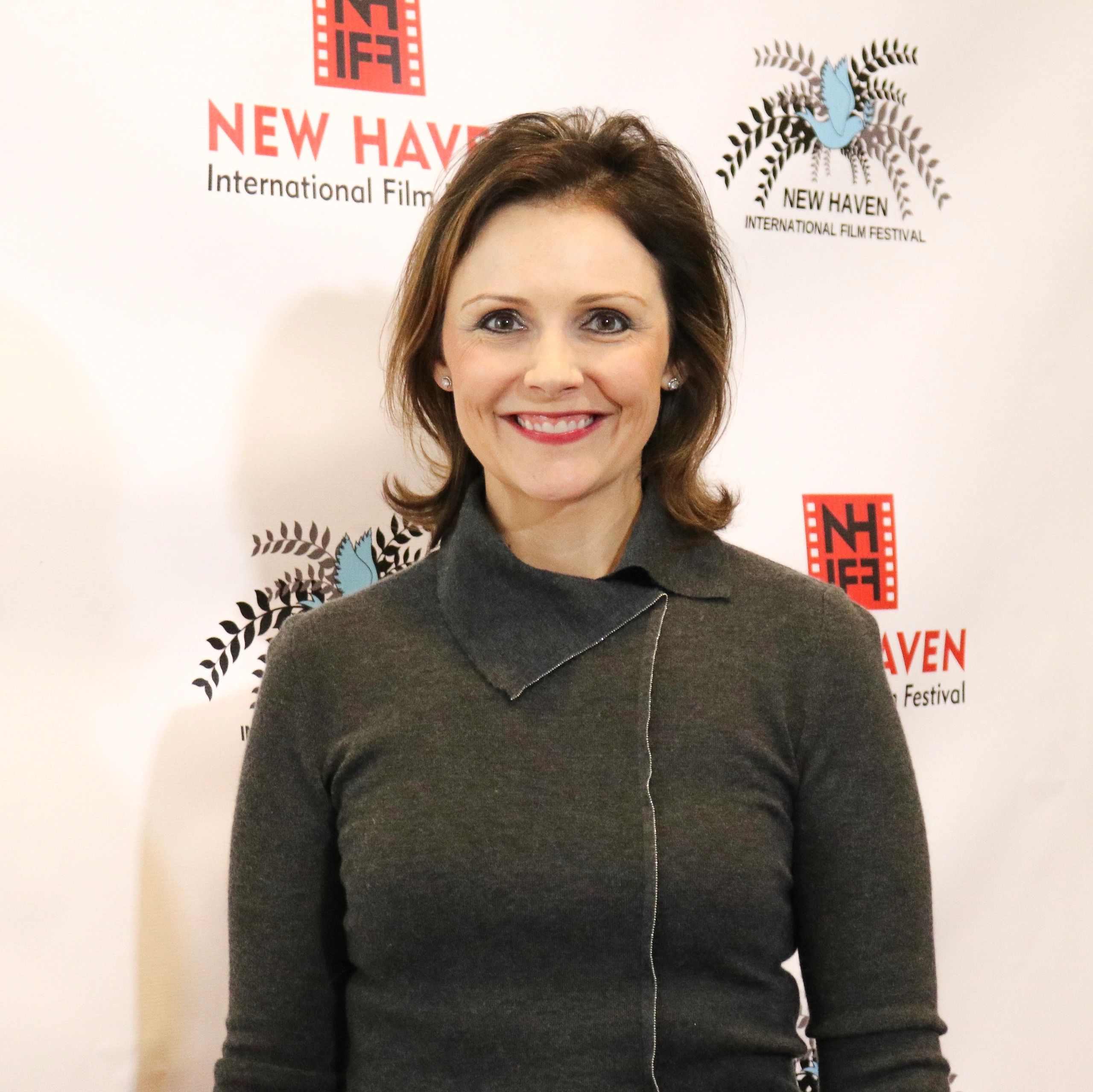 Amanda Melby on the red carpet at the 2019 New Haven International Film Festival